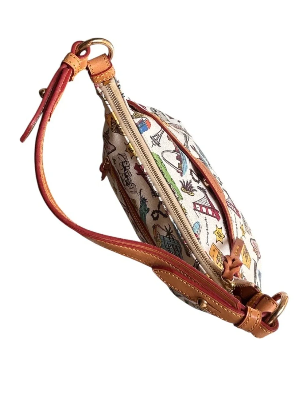 NWOT Dooney & Bourke East West Colins Hobo Bag Americana Icon Landmarks Bag
